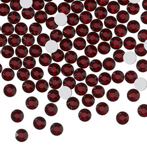 Flat back 1pkg1440 vivid Siam foil back, Preciosa MAXIMA Czech crystal rhinestone, 3.8-4.0mm chaton rose round SS16