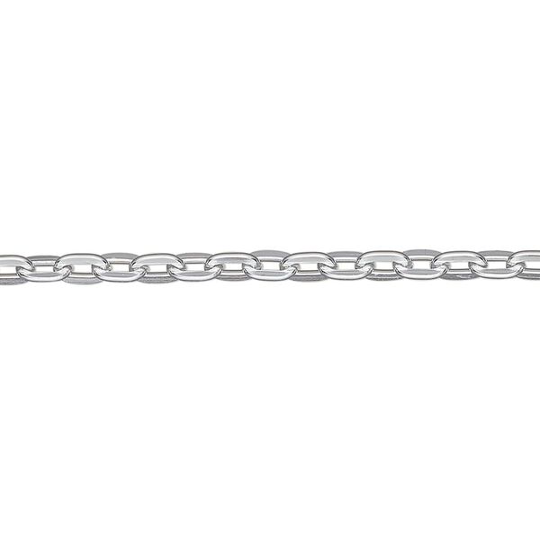 Chain 1pkg1 cable, 3.1mm flat, aluminum / anodized silver 25 foot unfinished image number 0