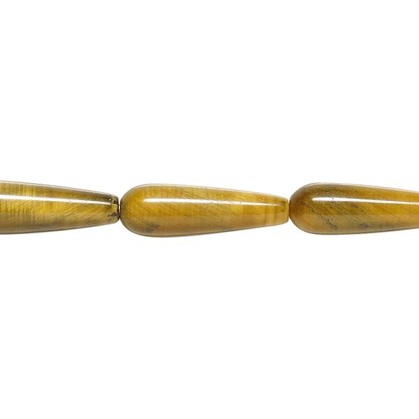 Tigereye 1pkg1, teardrop bead natural 15.5-16 inch 17x5mm image number 0