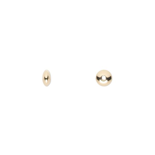 Bead 1pkg20 14Kt gold-filled, 4.5x2.5mm saucer image number 0