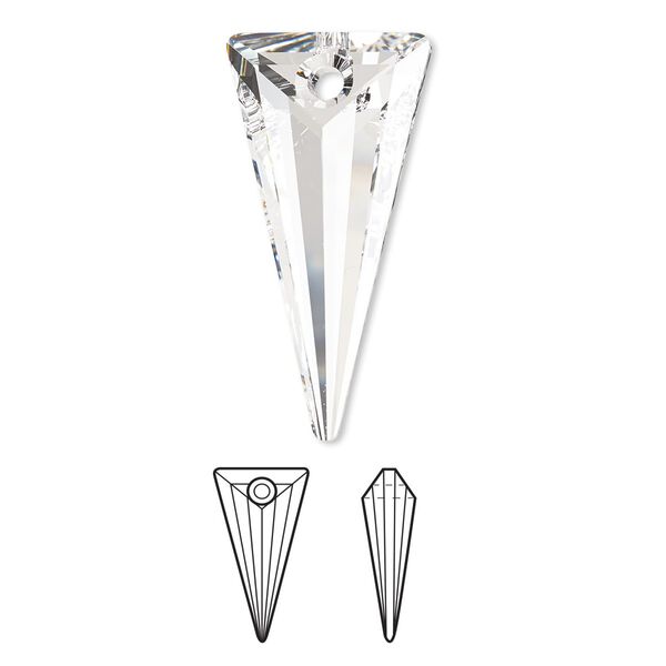 Focal 16pk crystal, Swarovski&reg; 39x20mm pendant spike 6480 image number 0