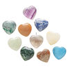Multi-gemstone 1pkg10, half-drilled puffed heart drop 18-21mm image number 1