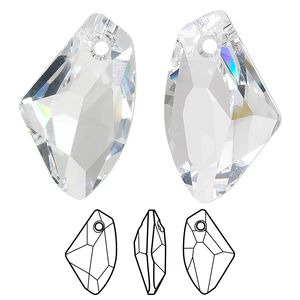 Drop 30pk crystal, Swarovski&reg; 27x16mm pendant galactic vertical 6656