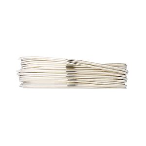 Wire, fine silver, half-hard, round, 22 gauge. Sold per pkg of 5 feet.