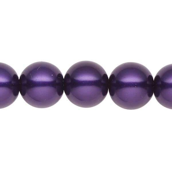 Pearl 1pk purple, Celestial Crystal&reg; 12mm round 15.5-16 inch image number 0
