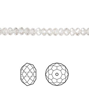 Bead 144pk crystal silver shade, Crystal Passions&reg; 4x3mm rondelle 5040