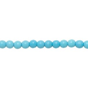 Magnesite 1pkg1, round bead 15 inch 4-5mm