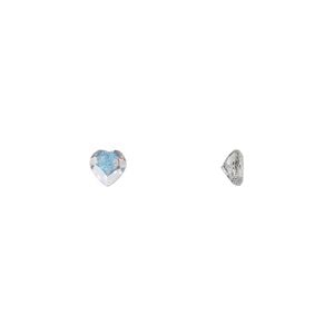Labradorite 1pkg2, hand-cut faceted heart gem natural 4mm
