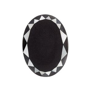 Hemalyke&trade; 1pkg1, calibrated faceted oval cab 30x22mm