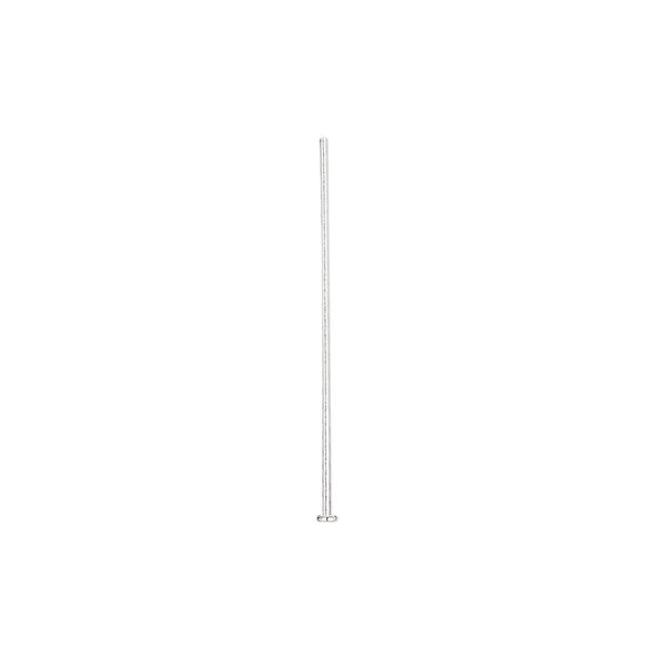 Head pin 1pkg10 sterling silver, 1 inch, 24 gauge image number 0