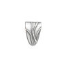 Bail, JBB Findings, ice-pick, antique silver-plated brass, 15x10mm shield with lines, 11.5mm grip length. Sold individually. image number 0