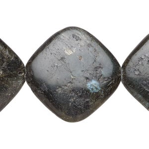 Blue labradorite 1pkg1, puffed diamond bead natural, 14 inch 28x27mm-30x30mm