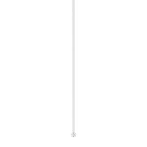 Head pin 1pkg10 silver-plated, 2 inch / 1.5mm ball tip, 23 gauge brass