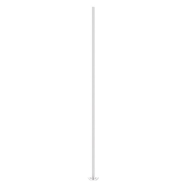 Head pin 1pkg4 sterling silver, 2 inch / cup, 21 gauge image number 0