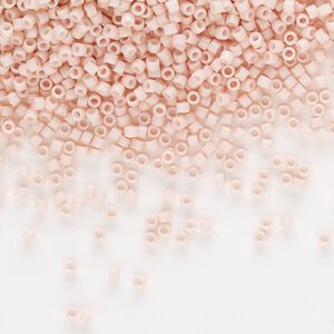 Seed bead, Delica&reg;, glass, pkg/7.5g, #11 round, opaque glass enamel light salmon (DB-1493-1).