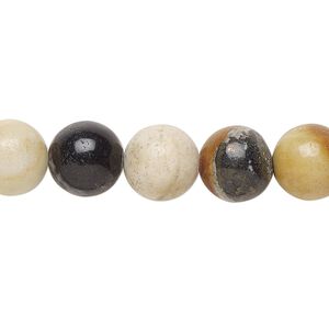 Flower amazonite 1pkg1, round bead natural 15.5-16 inch 10mm