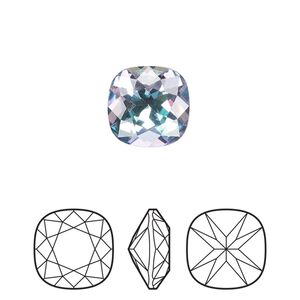 Fancy stone 144pk crystal vitrail light foil back, Preciosa MAXIMA Czech crystal rhinestone 12mm cushion square