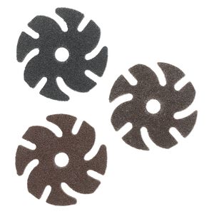 Abrasive disc, 3M&trade; Scotch-Bright&trade; EXL Unitized, plastic, brown, fine to coarse grit, 3-inch replacement abrasive disc for Jooltool&trade;. Sold per set of 3.