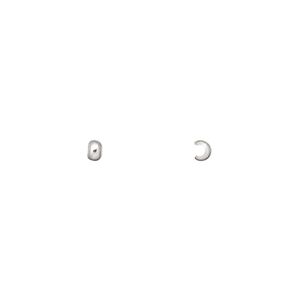 Crimp cover 1pkg100, sterling silver, 2mm