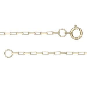 Chain 1pkg1 14Kt gold-filled Venetian box, 1.2mm elongated / springring clasp, Gossamer&trade; 20 inch