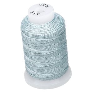 Thread, Purely Silk&trade;, pale green, size FFF. Sold per 92-yard spool.