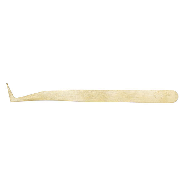 Tweezers 1pkg1, brass, 4-3/4 inches with bent tip image number 0