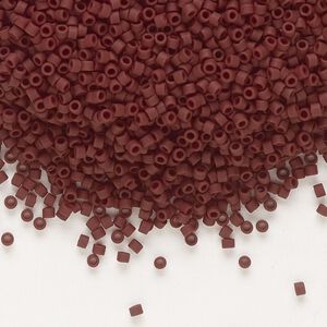 Seed bead, Delica&reg;, glass, pkg/50g, #11 round, opaque matte espresso (DB-1910).