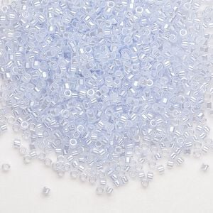 Seed bead, Delica&reg;, glass, pkg/7.5g, #11 round, opaque inside dyed color luster sky blue (DB-0257).