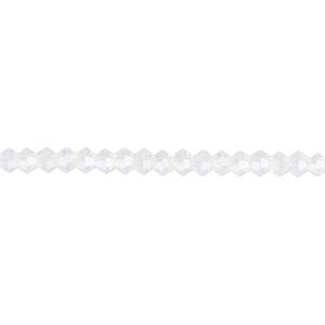 Bead 1pk 16 facets translucent clear frosted, Celestial Crystal&reg; 3mm bicone 15.5-16 inch