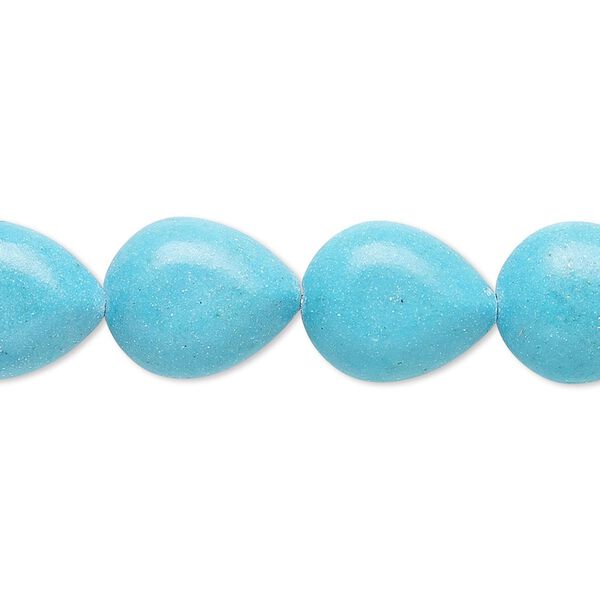 Magnesite 1pkg1, puffed teardrop bead 15 inch 14x12mm image number 0
