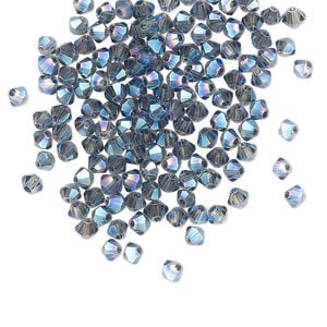 Bead 144pk crystal blue shadow, Celestial Crystal&reg; 3mm bicone