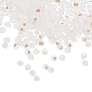 Bead 1440pk white opal shimmer, Swarovski&reg; 3mm XILION bicone 5328