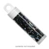 Vial, plastic, clear and white, 2 x 9/16 inch cylinder with hang tab. Sold per pkg of 100. image number 0