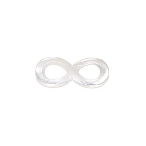Link, gold lip shell (natural), 22x9mm hand-cut single-sided infinity, Mohs hardness 3-1/2. Sold individually.