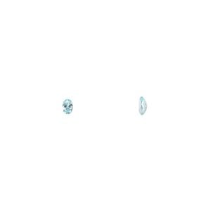 Gem, cubic zirconia, aqua blue, 6x4mm faceted oval, Mohs hardness 8-1/2. Sold per pkg of 2.