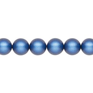 Pearl 250pk iridescent dark blue, Swarovski&reg; 8mm round 5810