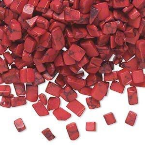 "Coral" (resin) 1pkg50g, undrilled inlay chip red mini
