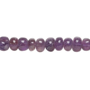Amethyst 1pkg1, hand-cut rondelle bead natural, 13 inch dark 6x3mm-8x5mm