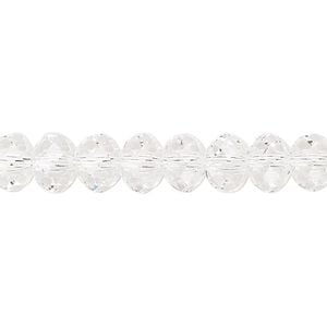 Bead 6pk crystal, Preciosa Bellatrix Czech crystal 8x6mm rondelle