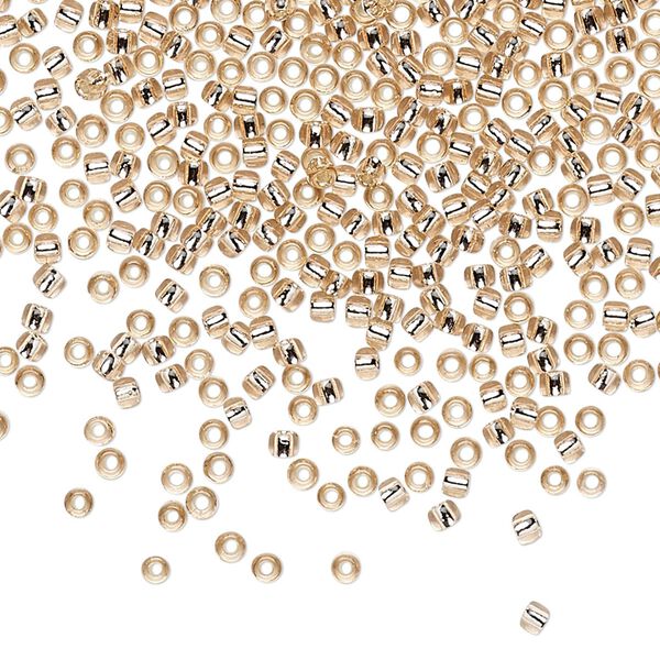 Seed bead, TOHO BEADS&reg;, glass, pkg/250g, #11 round, transparent silver-lined rosaline (TR-11-31). image number 0