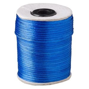 Cord, Satinique&trade;, satin, royal blue, 2mm. Sold per 200-foot spool.