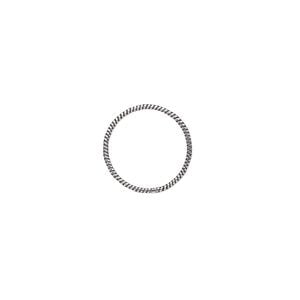 Jump ring 1pkg2 sterling silver, 14mm soldered closed twisted round, 20 gauge / 12.7mm inside diameter / antiqued