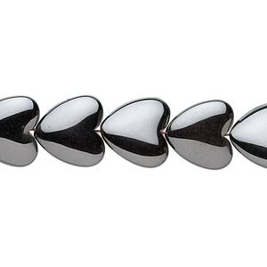 Hemalyke&trade; 1pkg1, flat heart bead 15.5-16 inch 12mm