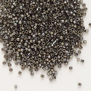 Seed bead, Delica&reg;, glass, pkg/250g, #11 round, opaque gold luster bronze (DB-0254).
