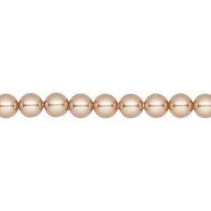 Pearl 500pk rose gold, Swarovski&reg; 5mm round 5810
