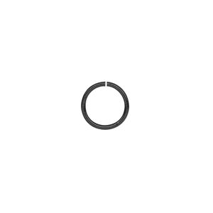 Jump ring 1pkg50 black-finished, 10mm round, 18 gauge / 8mm inside diameter / brass