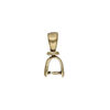 Bail, JBB Findings, ice-pick, antique brass-plated pewter (tin-based alloy), 18x5mm double-sided teardrop with swivel, 5mm grip length. Sold individually. image number 1