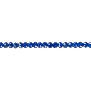 Lapis lazuli 1pkg1, faceted rondelle bead natural A- grade, 15.5-16 inch 3x2mm