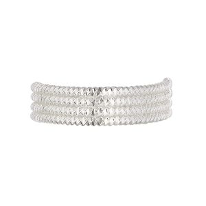 French wire 1pkg1 silver-plated, 2mm fancy spiral, 13.5-15 inch copper