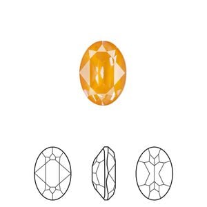 Fancy stone 1pk crystal mango ignite LacquerPRO, Crystal Passions&reg; 14x10mm oval 4120